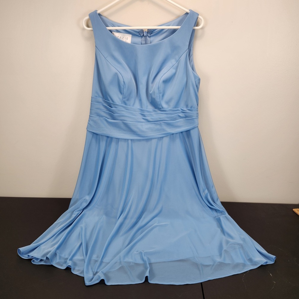 Azazie Sunny Mother of the Bride Dress Steel Blue A16 Cocktail Wedding AZ4903894